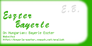 eszter bayerle business card